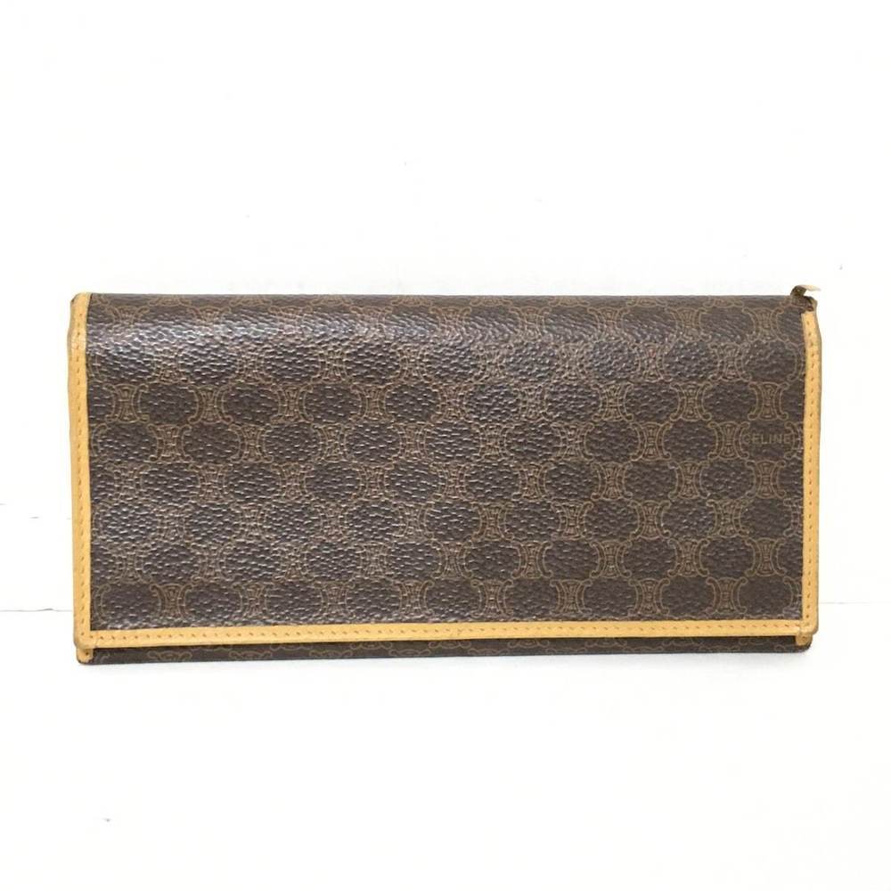Celine Macadam Pattern Coated Canvas Long Wallet … - image 1